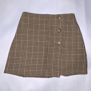 AE Plaid Skirt with button details Size M